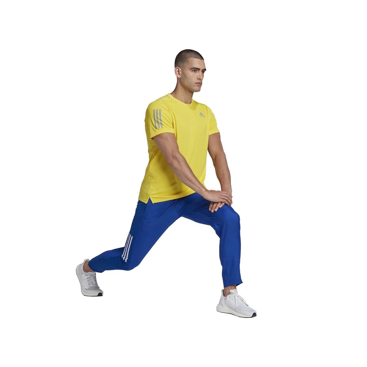 Herren Kurzarm-T-Shirt Adidas Gelb - Image 10