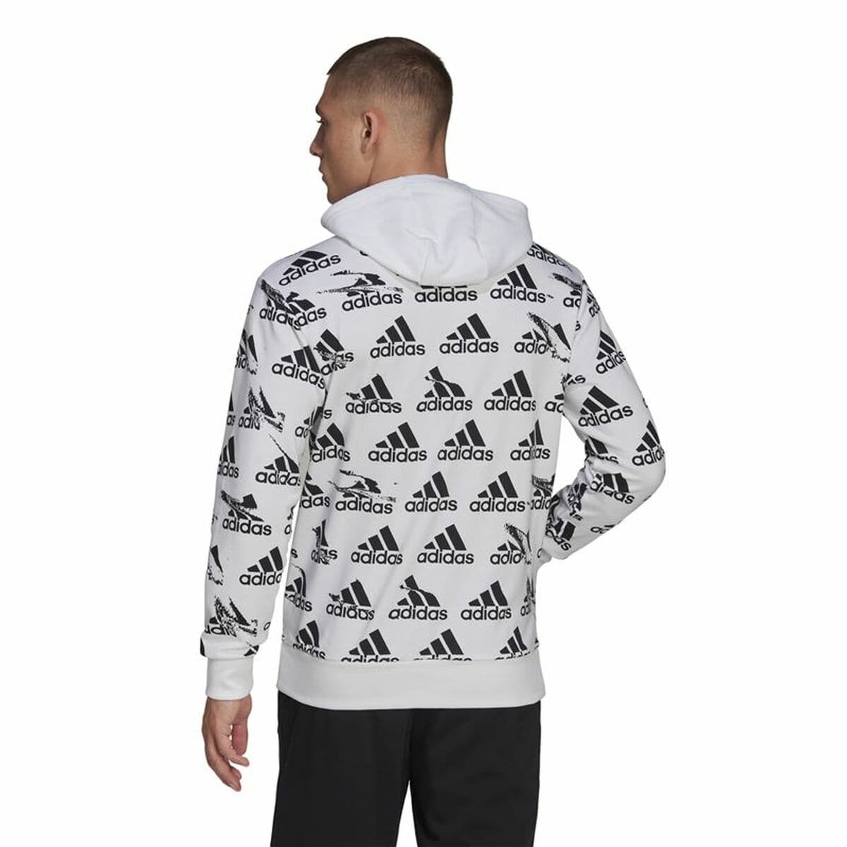 Sudadera con Capucha Hombre Adidas Essentials Brandlove Blanco - Image 3