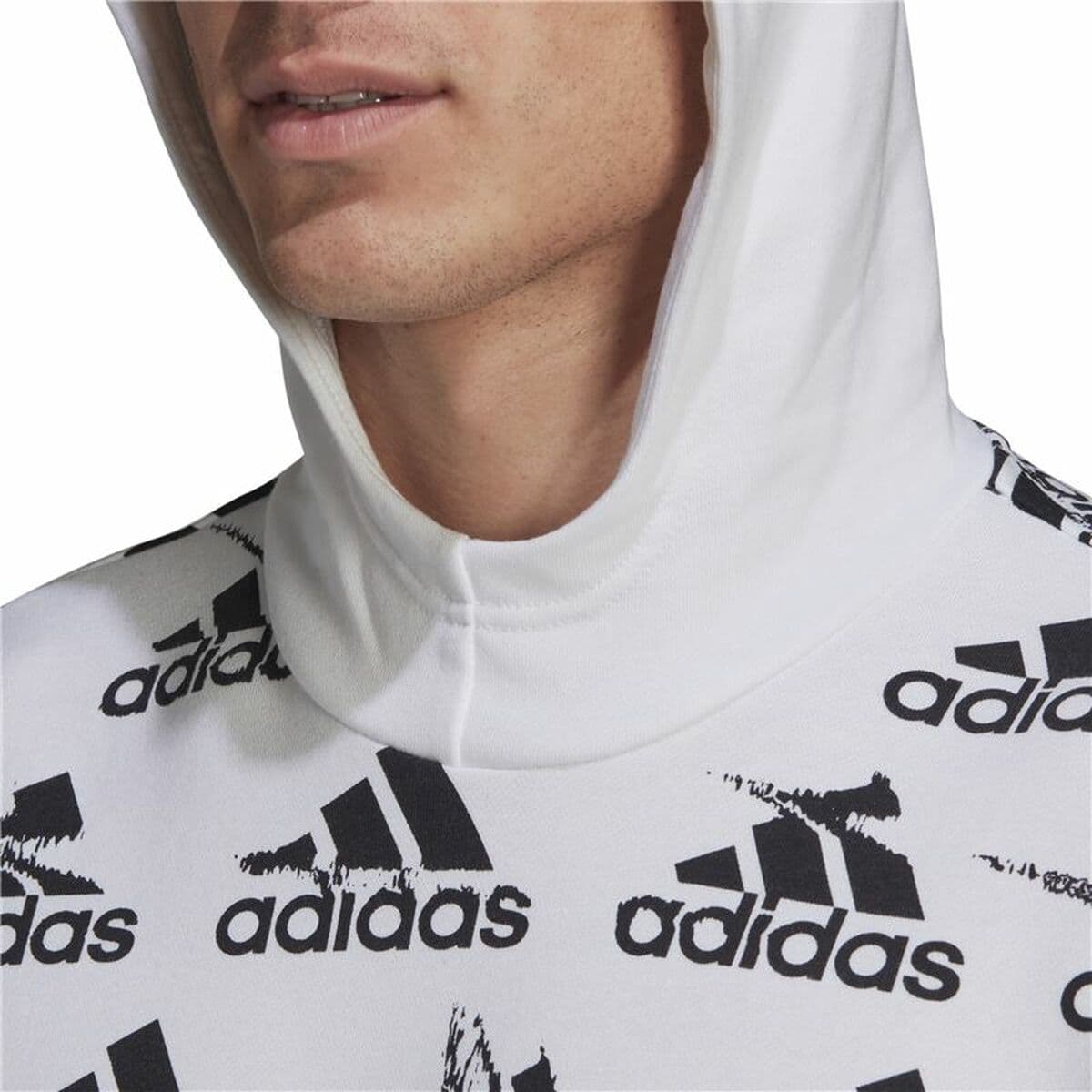 Sudadera con Capucha Hombre Adidas Essentials Brandlove Blanco - Image 6