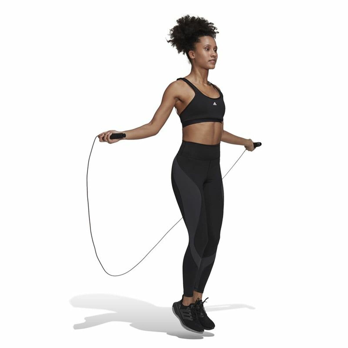 Leggings Sportivo da Donna Adidas 7/8 Essentials Hiit Colorblock Nero - Image 4