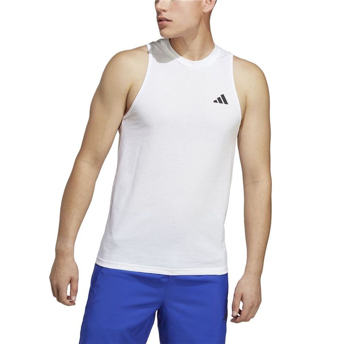 Ärmelloses Herren-T-Shirt Adidas Training Essentials Weiß - Image 3