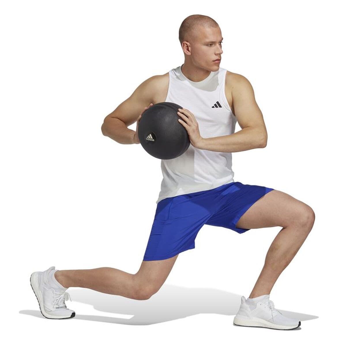 Ärmelloses Herren-T-Shirt Adidas Training Essentials Weiß - Image 5