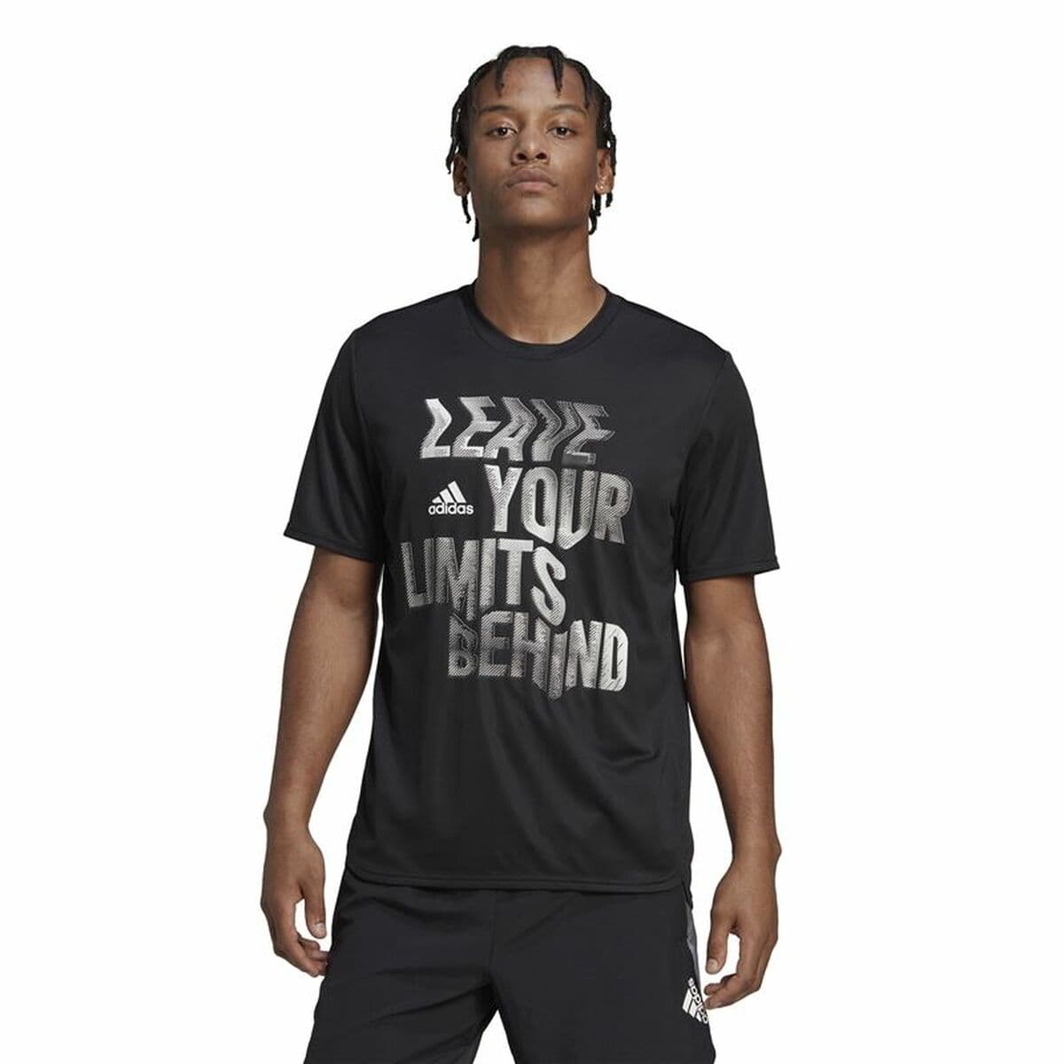 Camiseta de Manga Corta Hombre Adidas HIIT Negro - Image 2