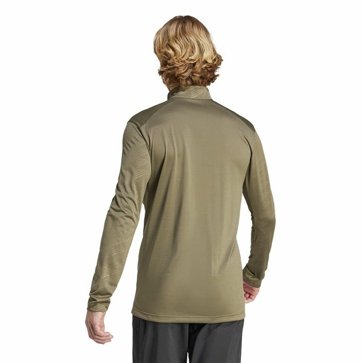 Tröja utan huva Herr Adidas Mt Half Zi Ls Brun - Image 3