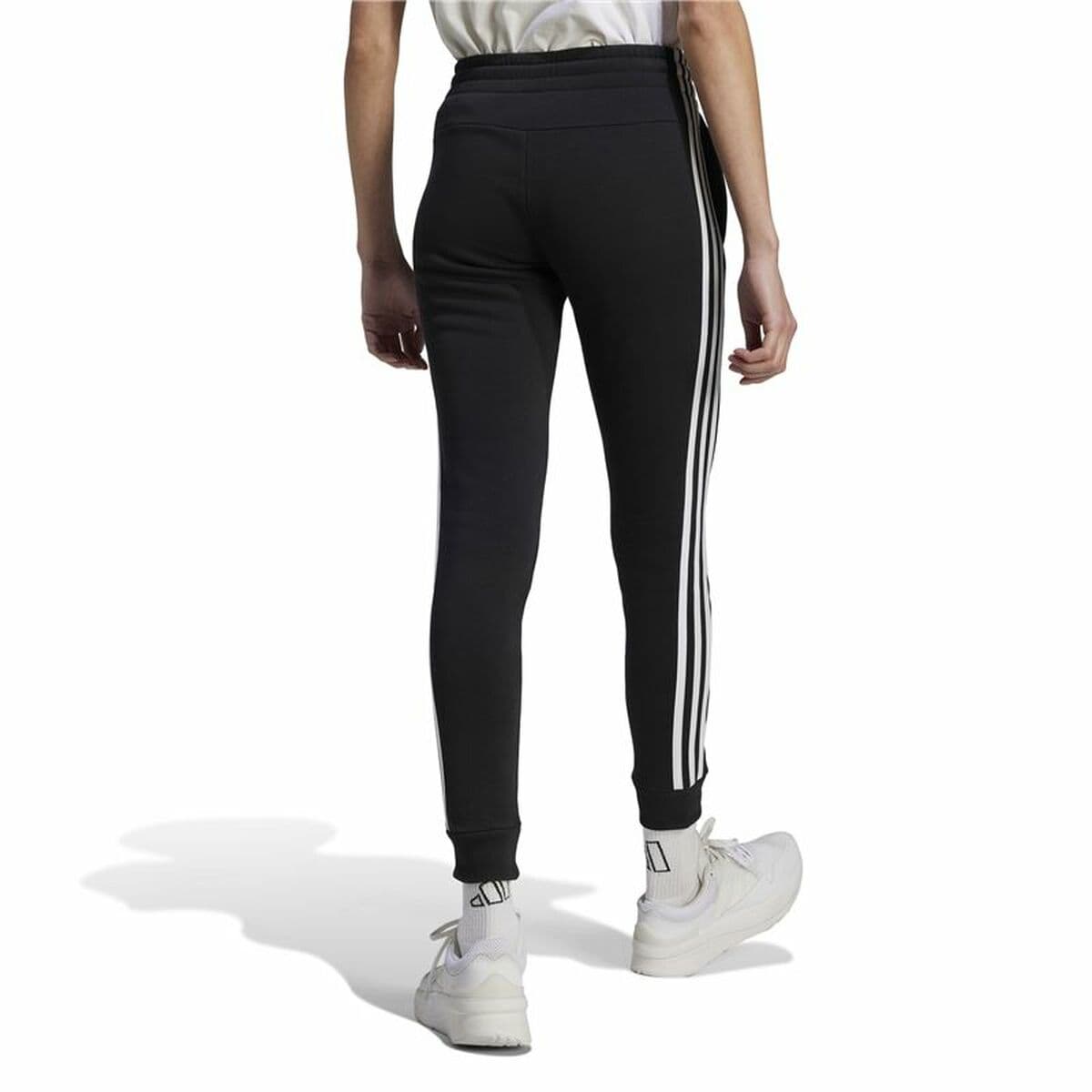 Pantalón Largo Deportivo Adidas 3S Fl C Pt Negro Mujer - Image 4