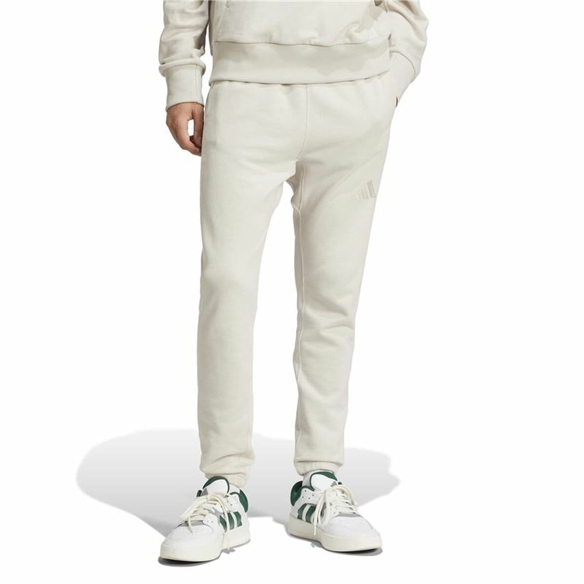 Långa träningsbyxor Adidas All Szn French Terry Regular Tapered Vit Beige Män - Image 2