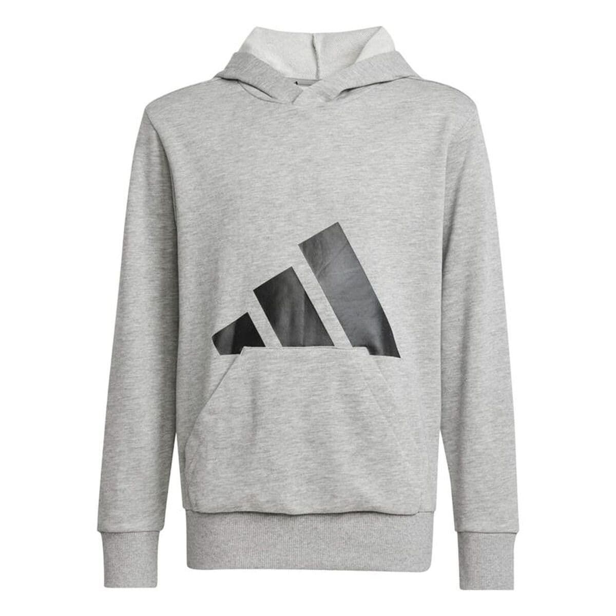 Sudadera con Capucha Niña Adidas Big Logo French Terry Hd Gris claro - Image 2