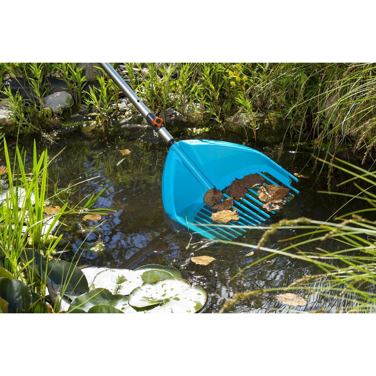 Rake for Collecting Leaves Gardena Combisystem 3-in-1 Turquoise - Image 8