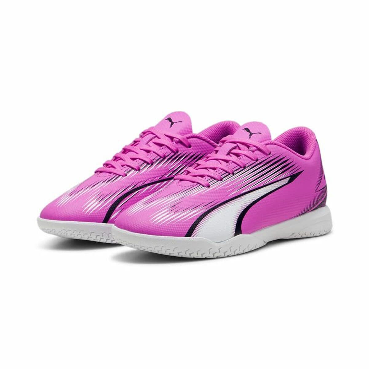 Hallenfußballschuhe für Kinder Puma Ultra Play Weiß Dunkelrosa Für Kinder Unisex - Image 5