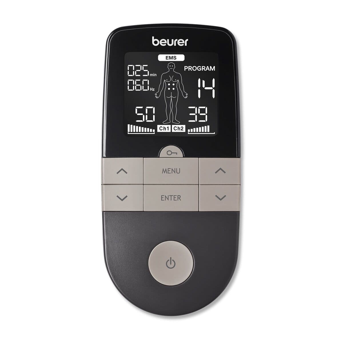 Įkraunamas belaidis masažuoklis ir šilumos diržas Beurer EM1R RELIEF+ (Naudoti A)