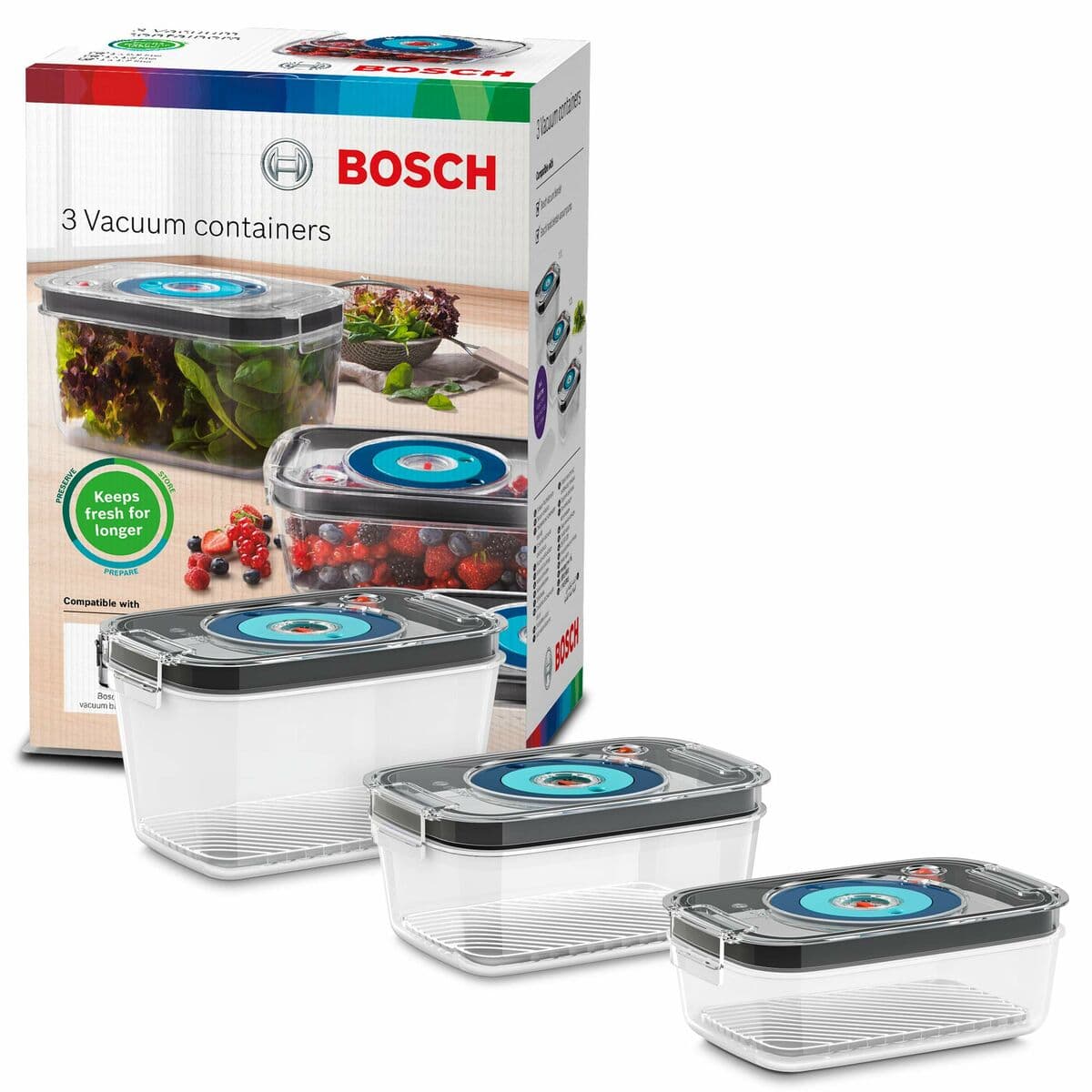 3 Lunchbox-Set BOSCH Tritan Kunststoff 700 ml 1 L 1,5 L (3 Stück) - Image 2