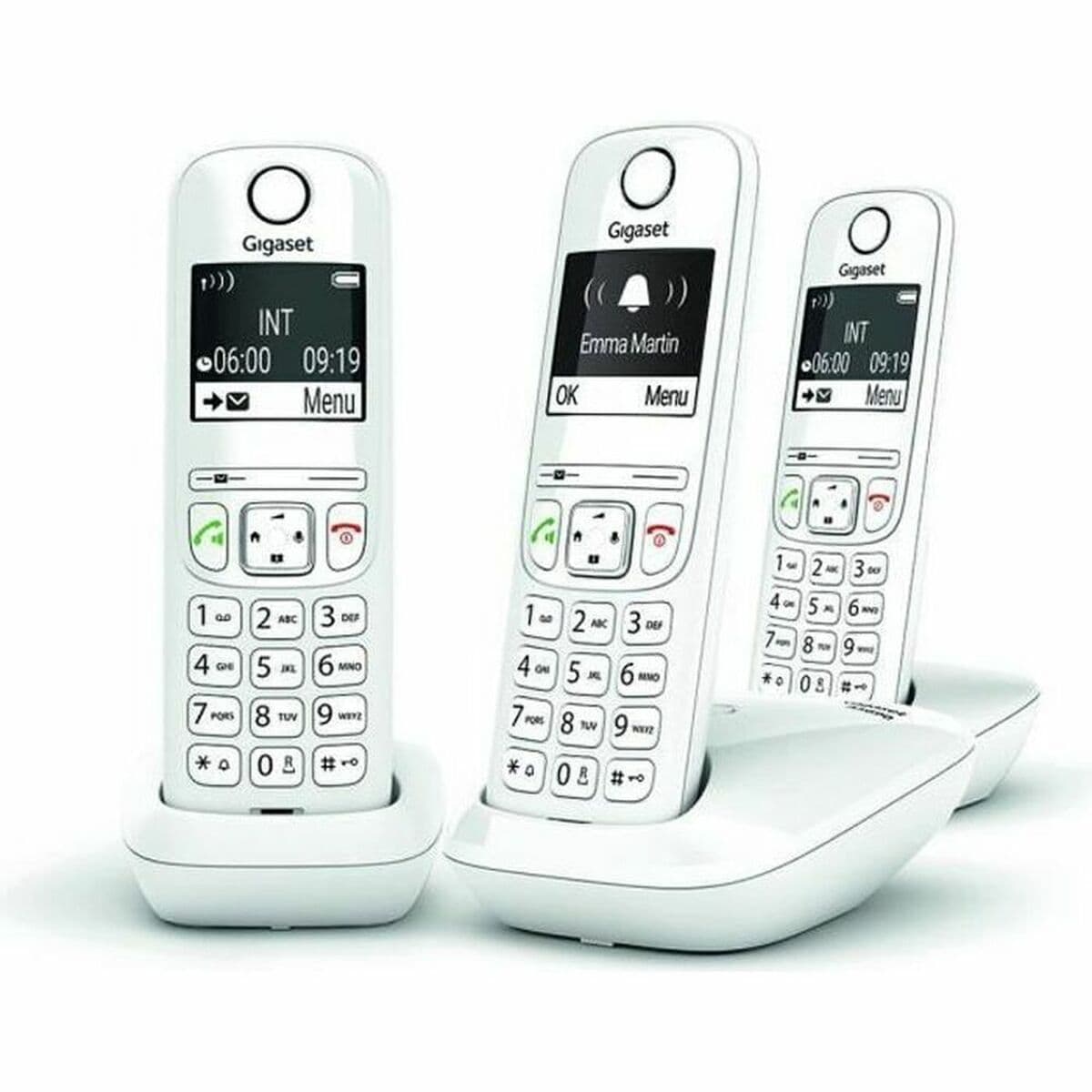 Teléfono Fijo Gigaset AS690 Trio Blanco