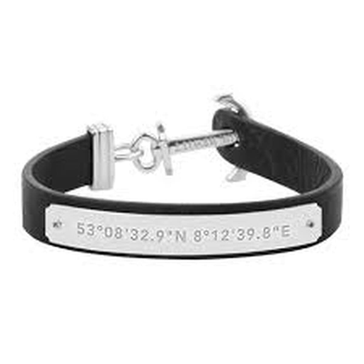 Bracelet Homme Paul Hewitt PH-MSC-S-B-PARENT Cuir Noir