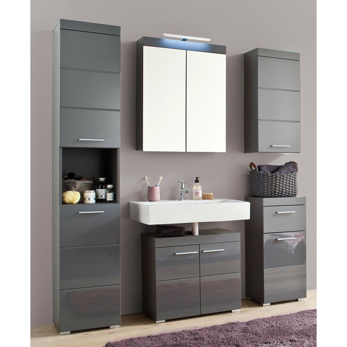 Mueble Auxiliar Trendteam Gris 37 x 31 x 79 cm - Image 4