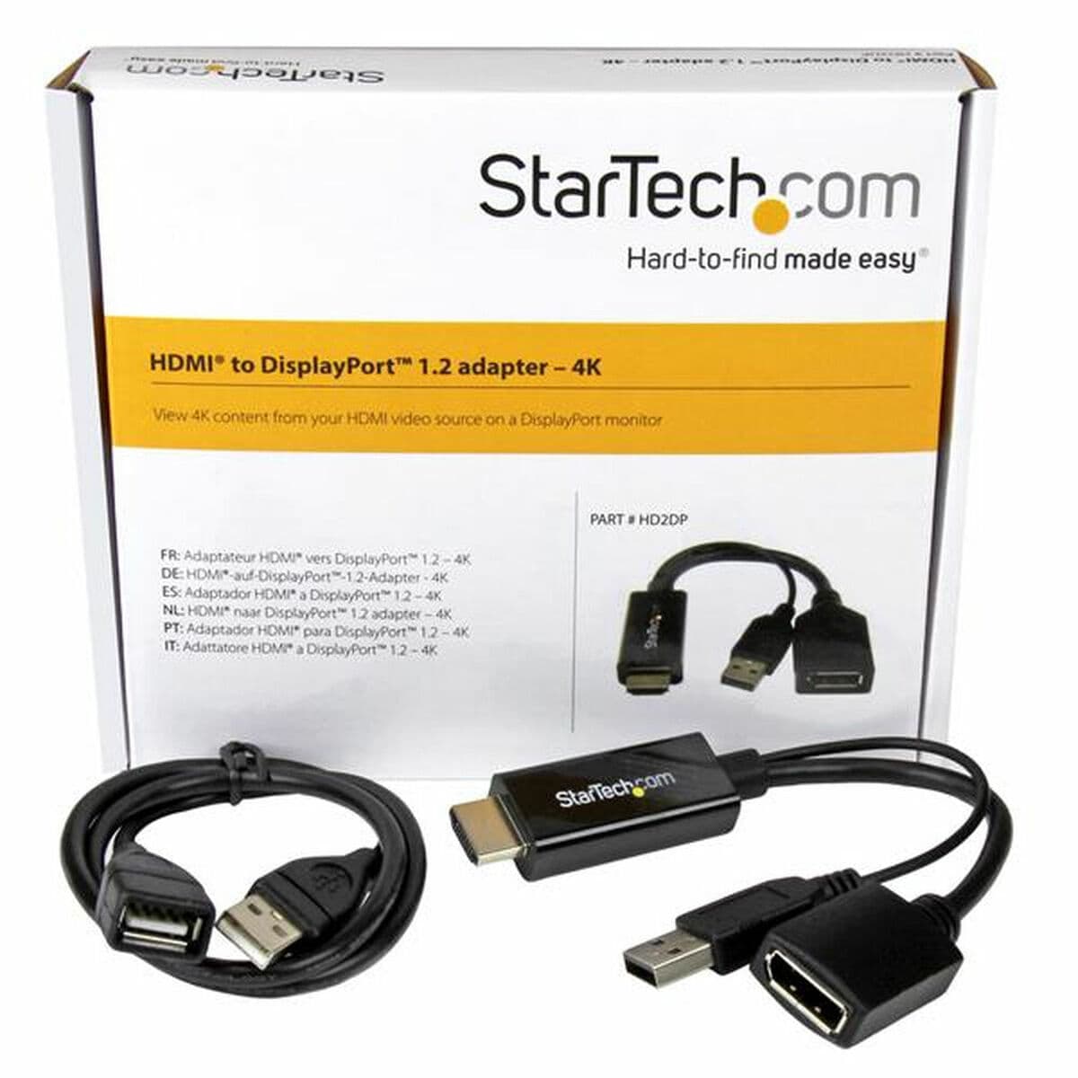 DisplayPort to HDMI Adapter Startech HD2DP                Black 4K - Image 4