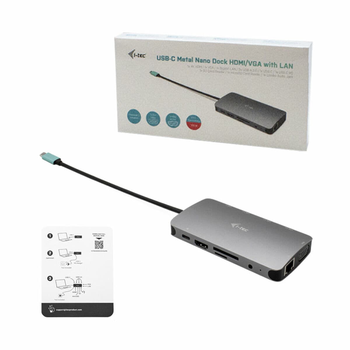 Station d'acceuil i-Tec C31NANODOCKVGAPD     Argent - Image 2