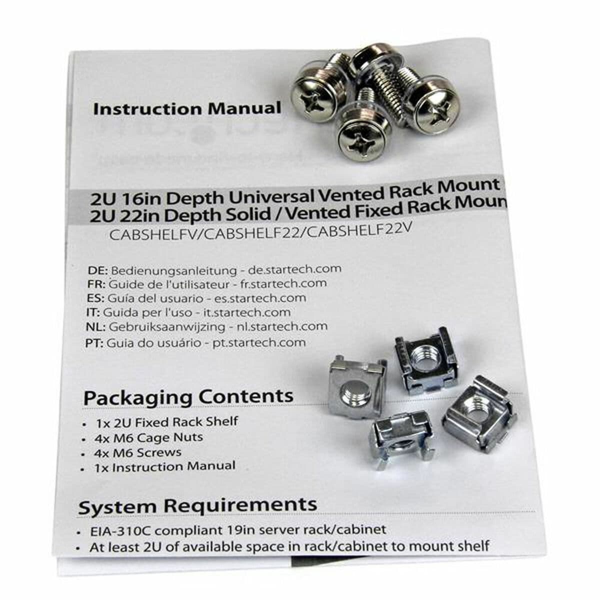 Tavă Fixă pentru Dulap Rack Startech CABSHELF22 - Image 3