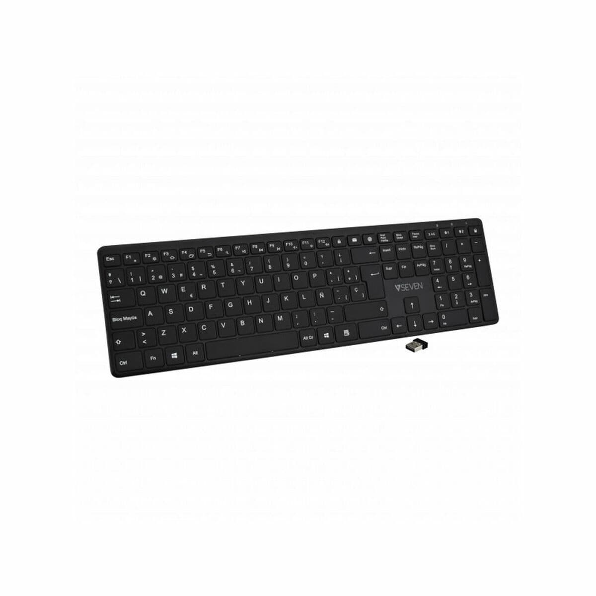 Tastatură Bluetooth V7 KW550 BT Negru Qwerty Spaniolă - Image 3