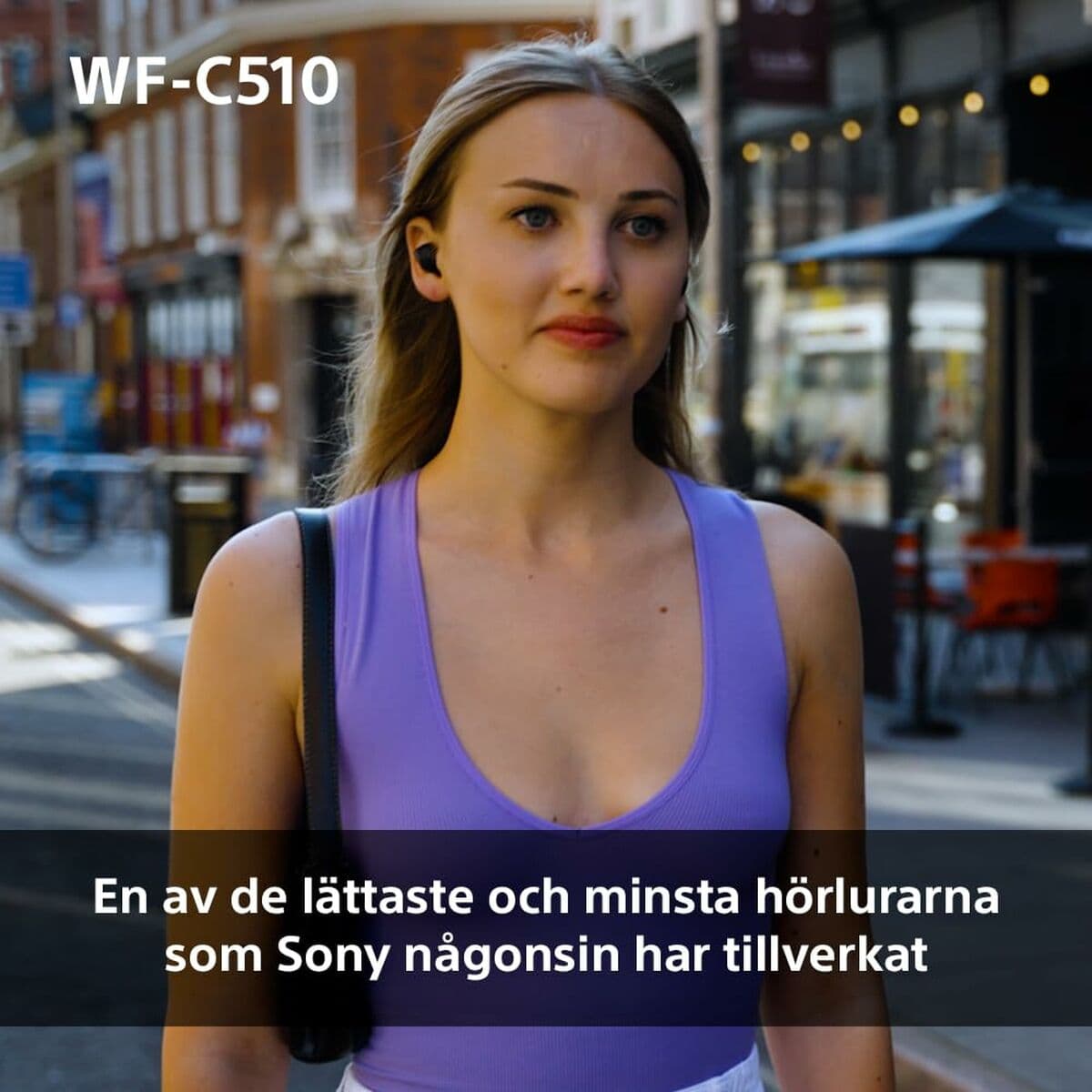 Bevielės ausinės su krovimo dėklu Sony WF-C510 Juoda - Image 28