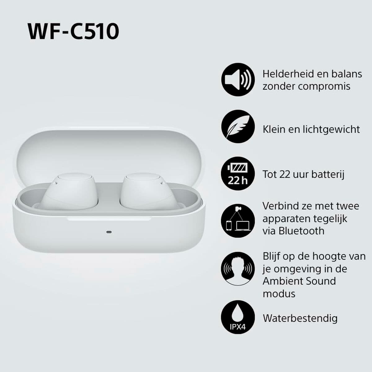Oreillette Bluetooth Sony WFC510W.CE7 Blanc - Image 45