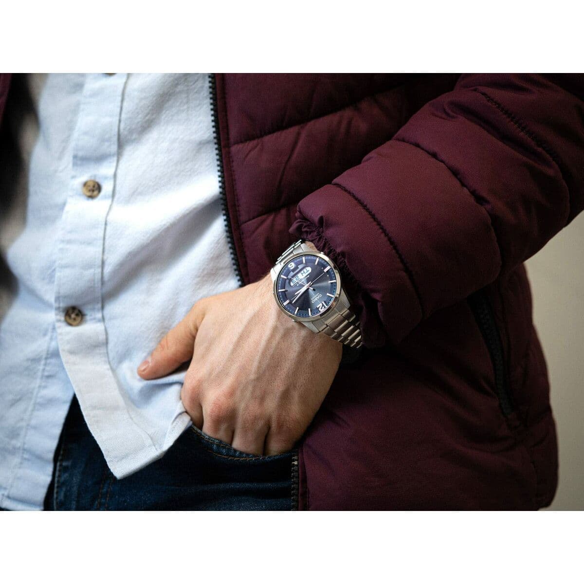 Miesten rannekellot Casio Hopeinen (Ø 40 mm) - Image 8