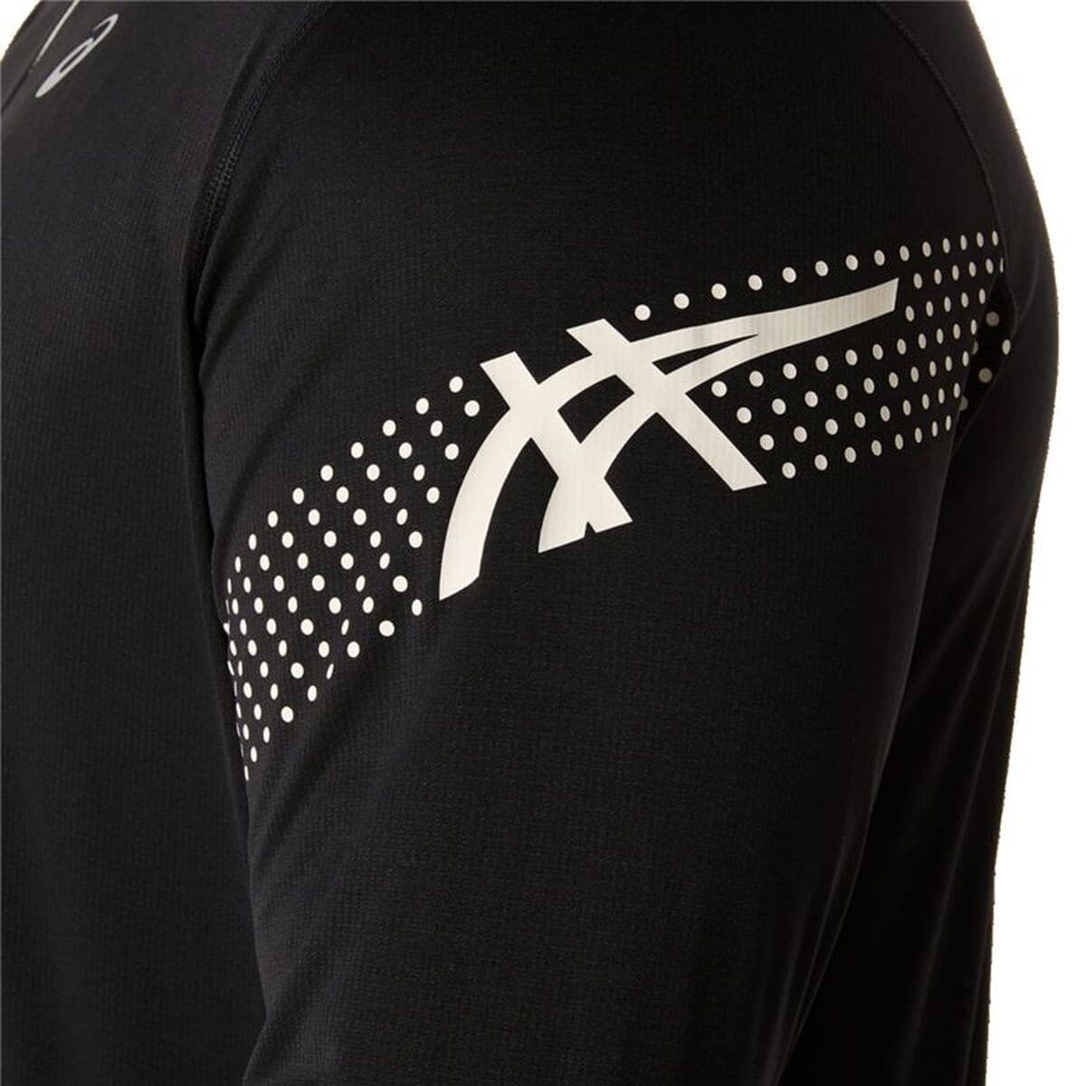 Herren Langarm-T-Shirt Asics Icon Schwarz - Image 3