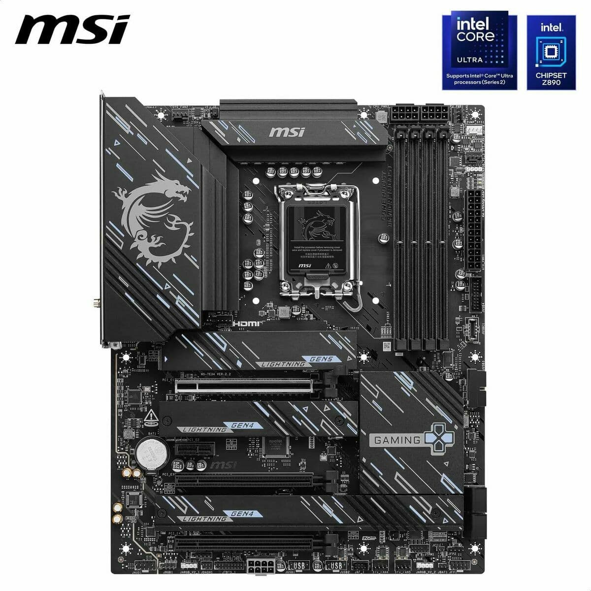 Pagrindinė plokštė MSI Z890 GAMING PLUS WIFI Intel Z890 LGA 1851 - Image 2