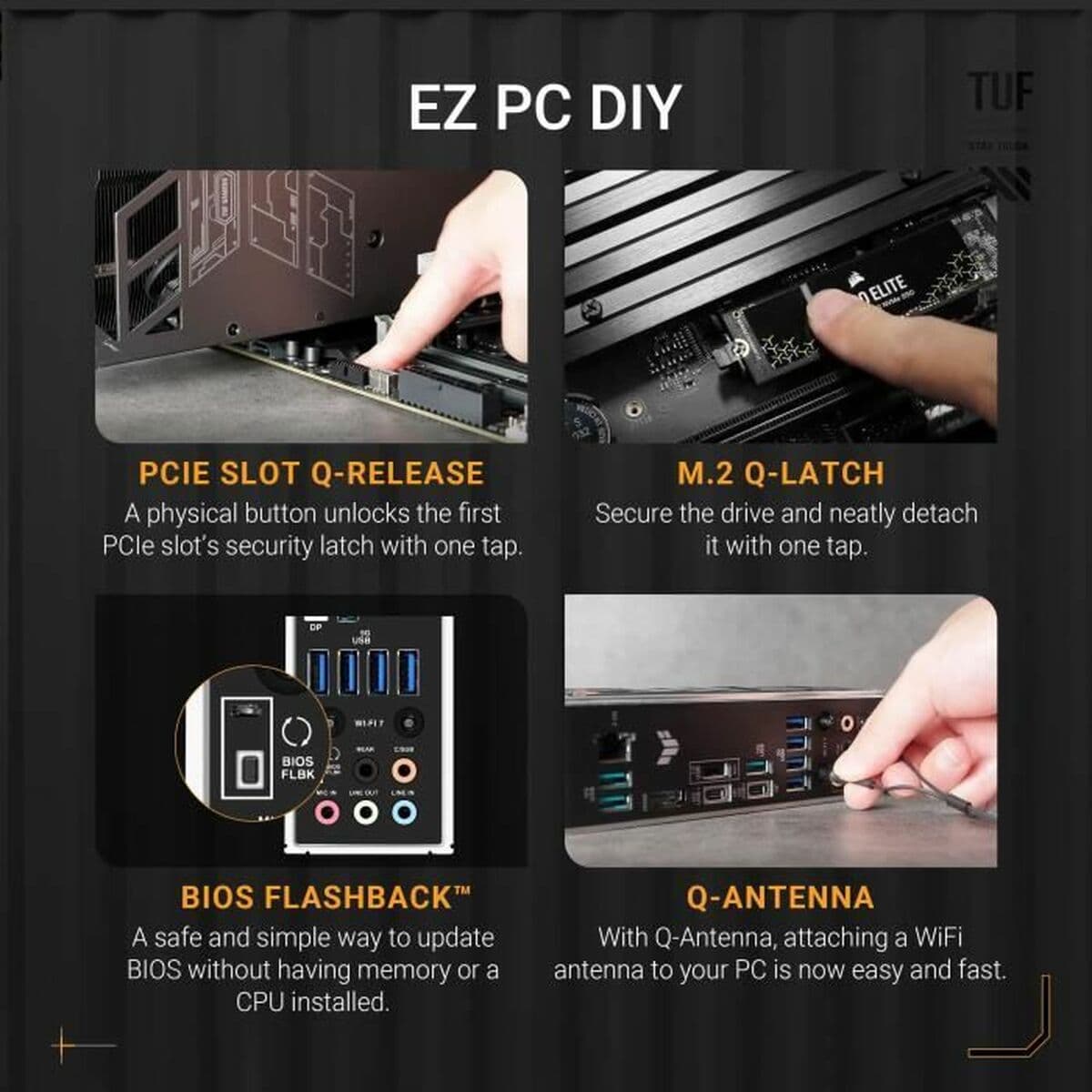 Pagrindinė plokštė Asus TUF GAMING X870-PLUS WIFI AMD AM5 AMD - Image 4