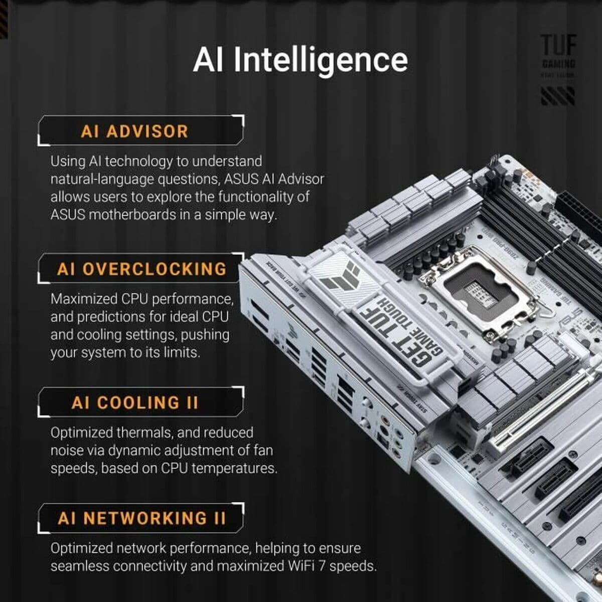 Pagrindinė plokštė Asus TUF GAMING Z890-PRO WIFI LGA 1851 - Image 2