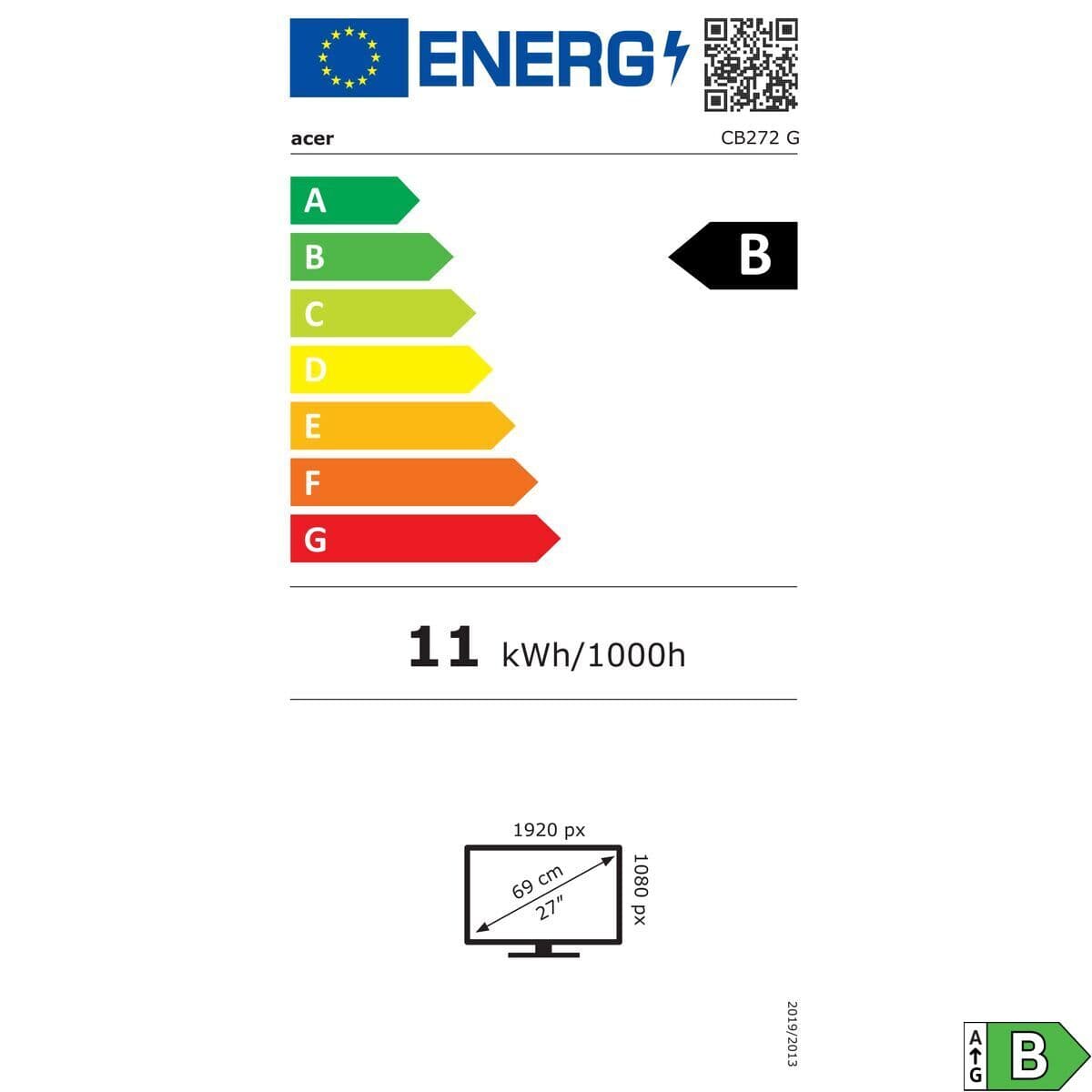 Monitor Gaming Acer UM.HB2EE.G06 27" Full HD LCD - Image 2