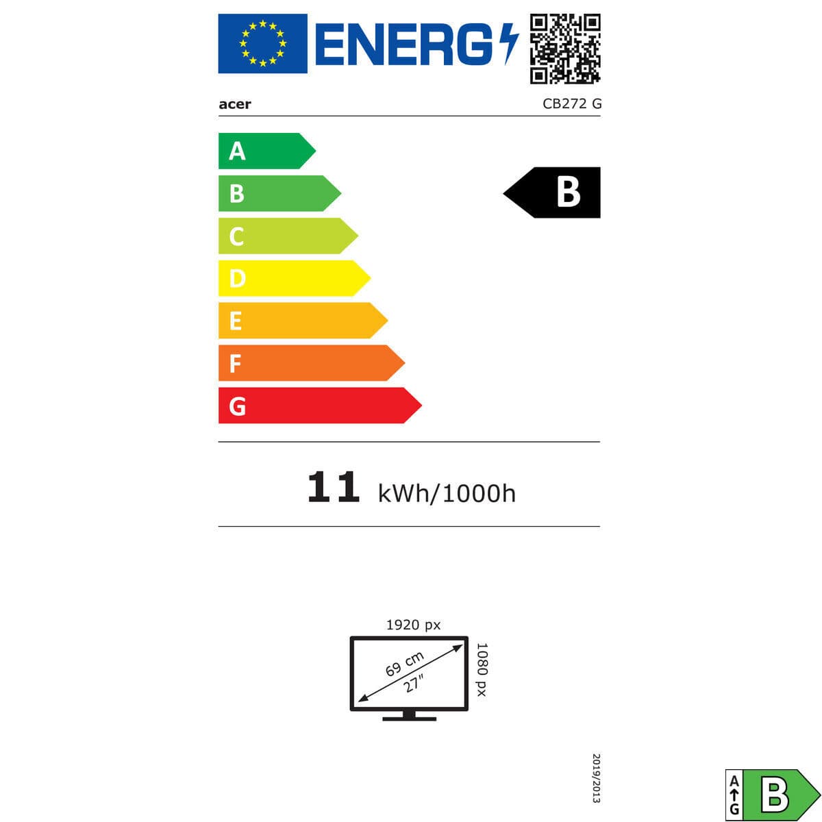 Monitor Gaming Acer UM.HB2EE.G06 27" Full HD LCD - Image 3