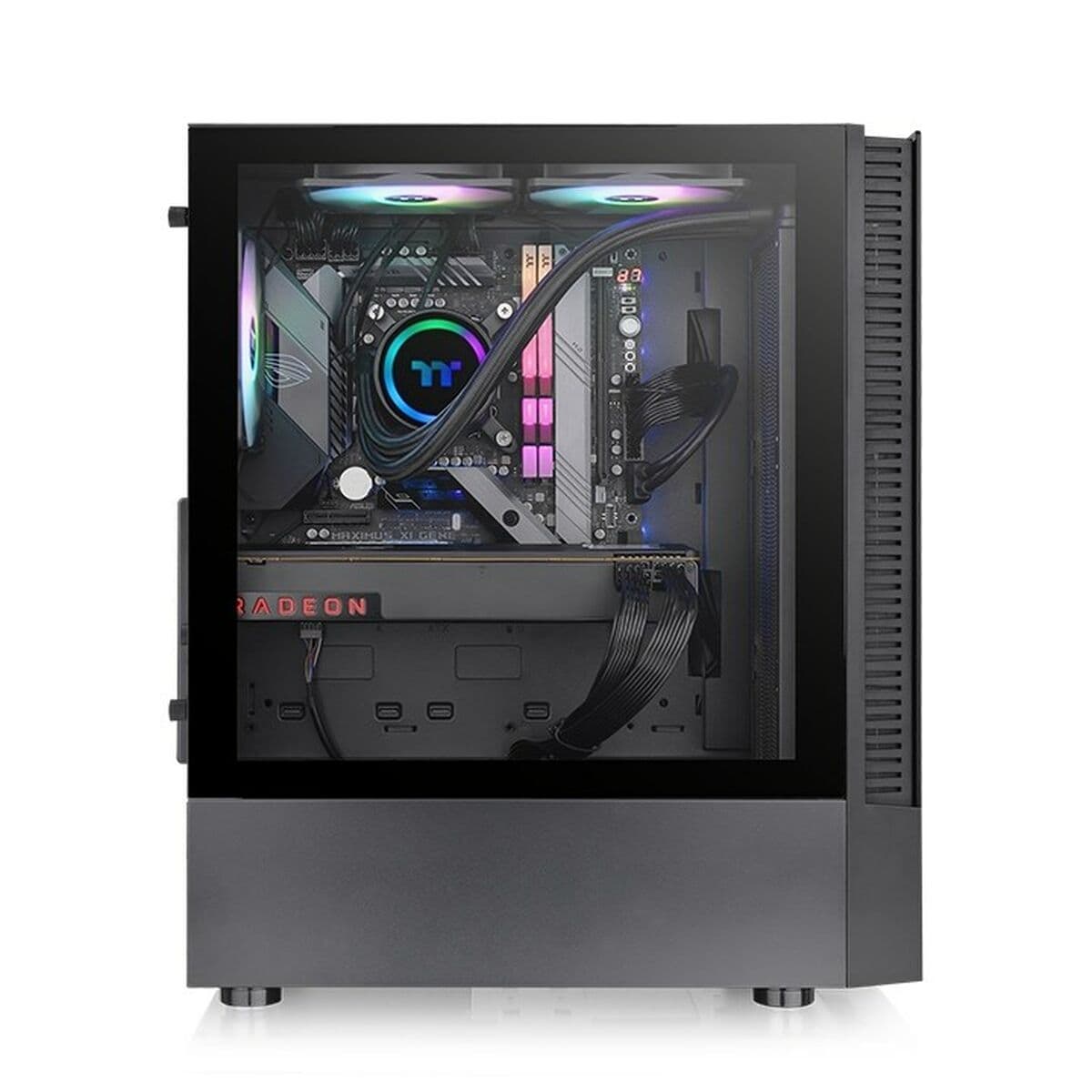 Unitate Semi-tower ATX THERMALTAKE View 200 TG ARGB Negru - Image 3