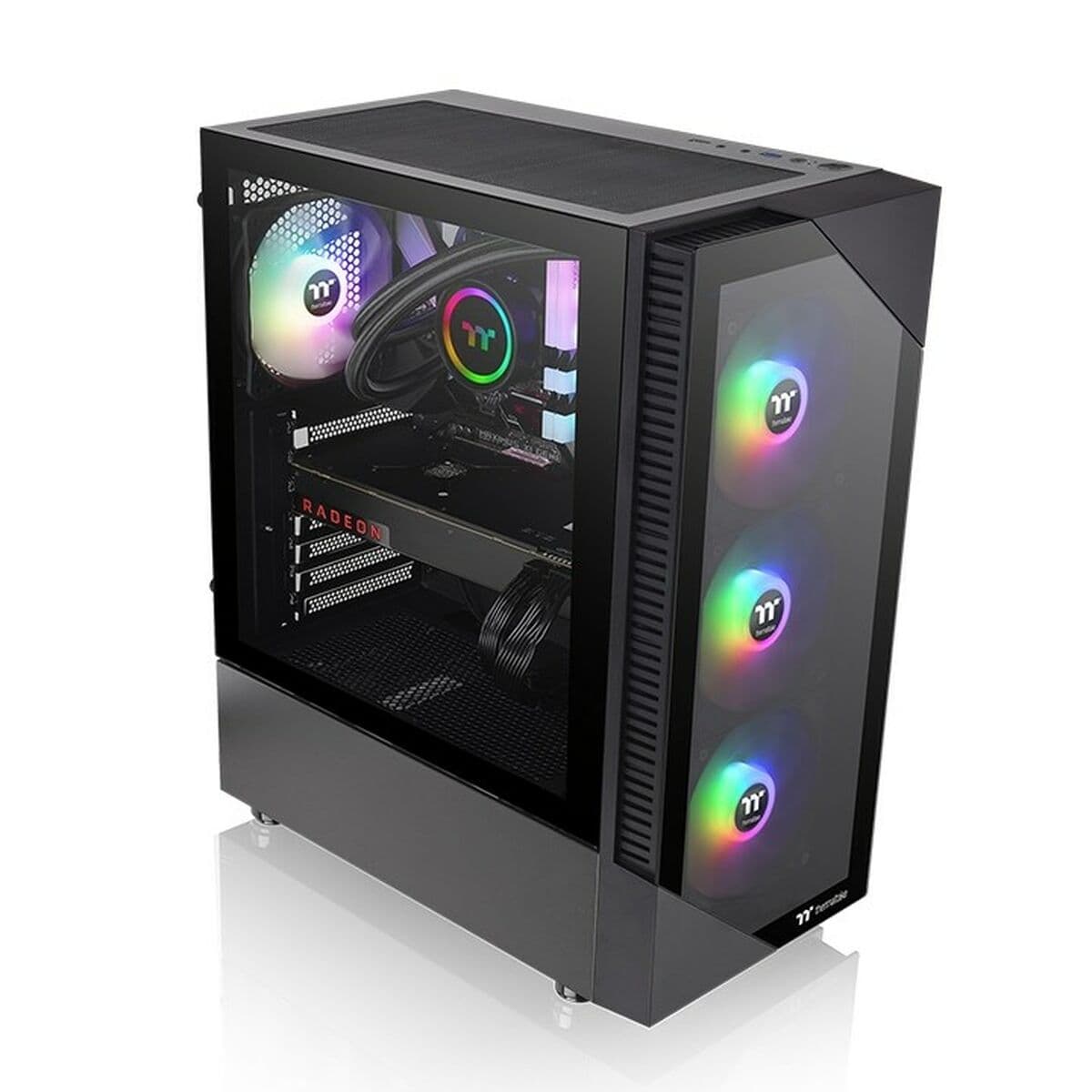 Unitate Semi-tower ATX THERMALTAKE View 200 TG ARGB Negru - Image 5