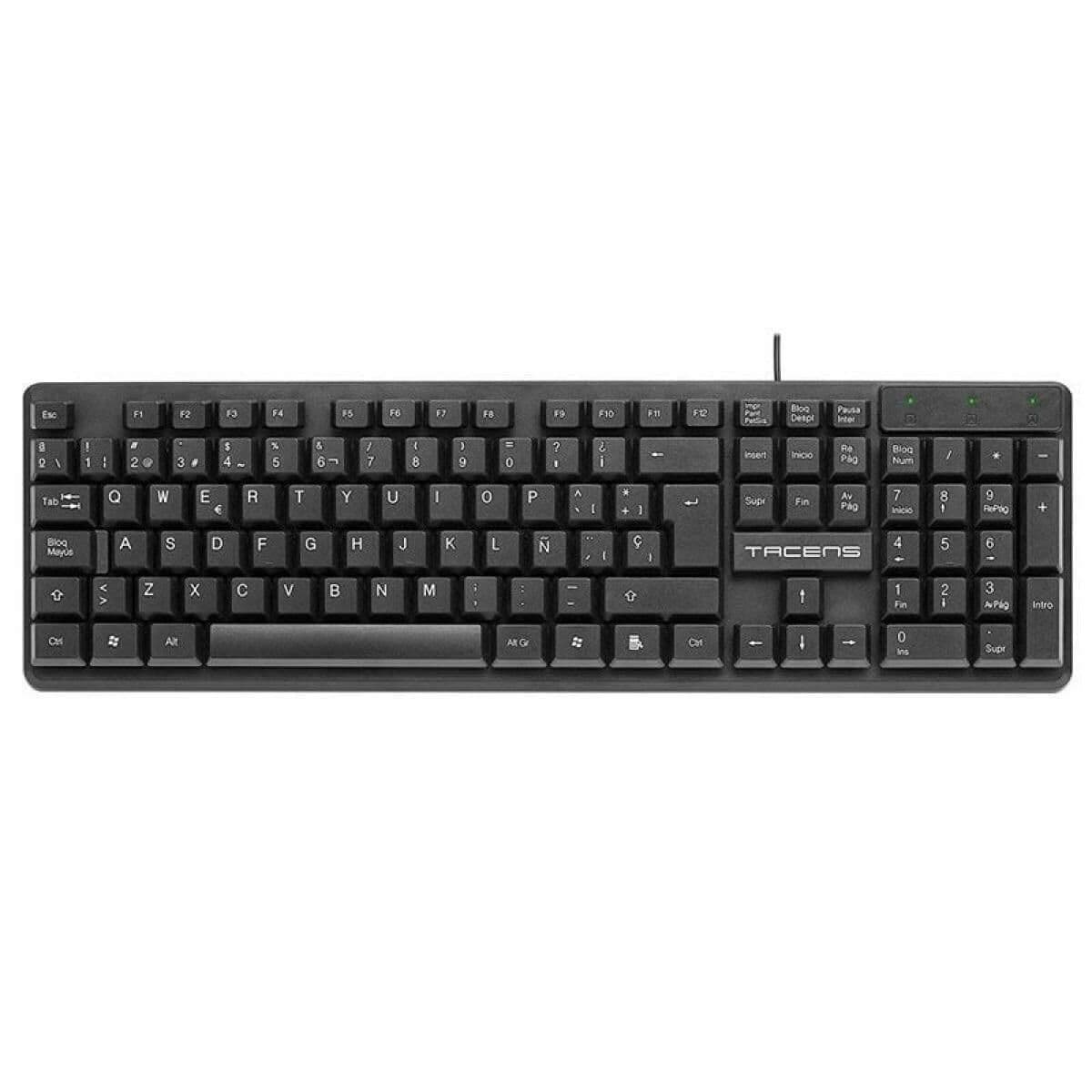 Tastatur Tacens AK0ES Schwarz Qwerty Spanisch - Image 5