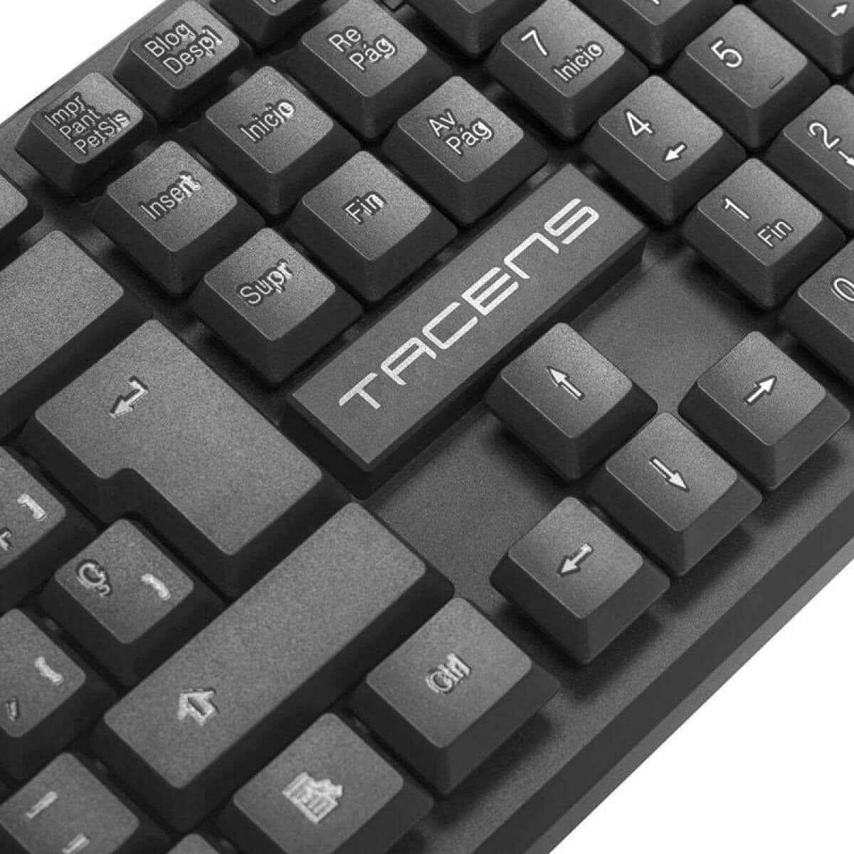 Tastatur Tacens AK0ES Schwarz Qwerty Spanisch - Image 8