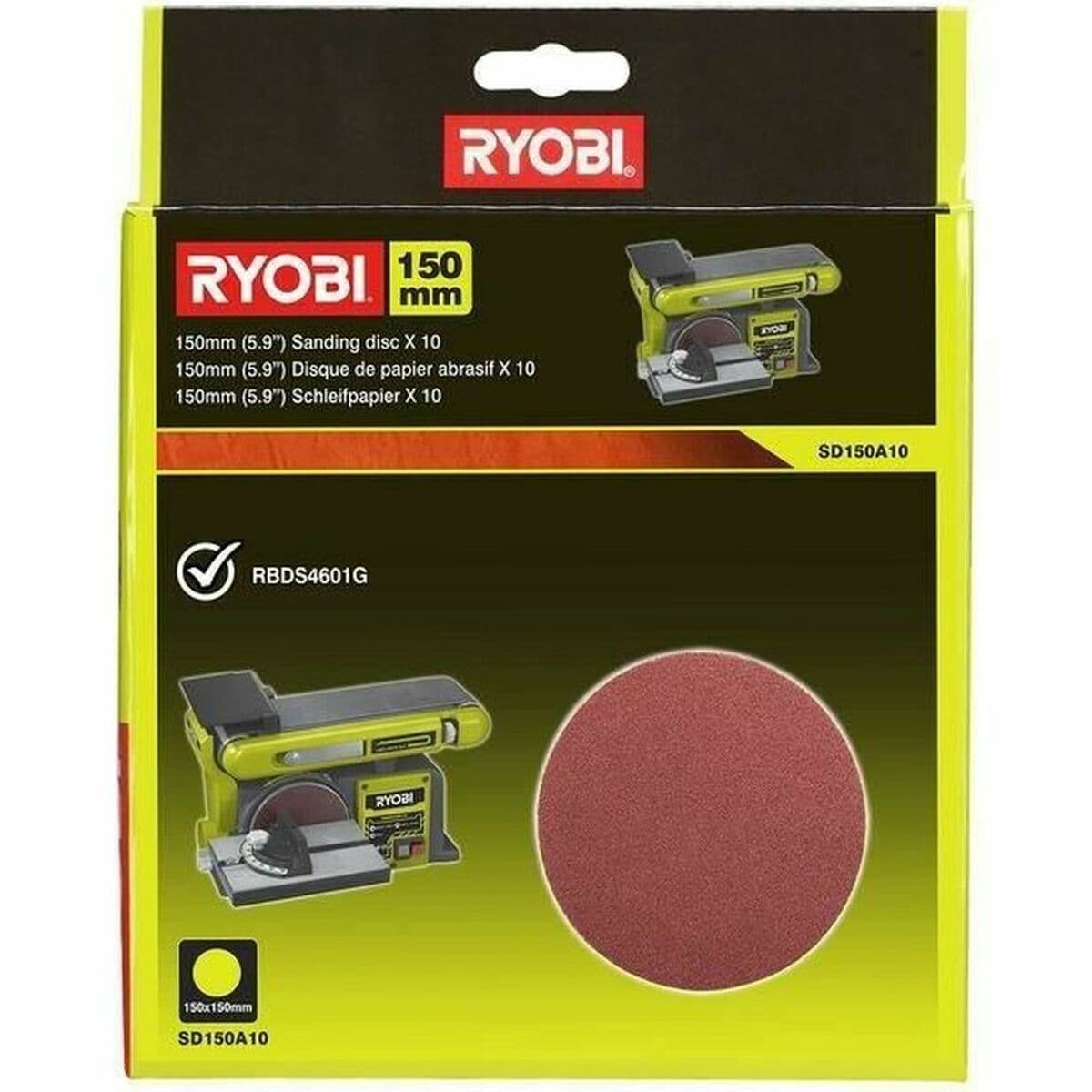 Disco abrasivo Ryobi Ø 150 mm 21 x 3 x 26 cm 150 mm 26 x 20 x 3 cm (10 Unidades)