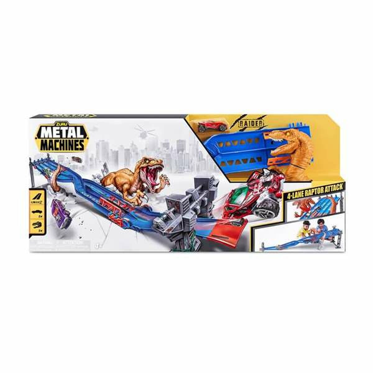 Pista da Corsa Zuru Metal Machines 4-Lane Raptor Attack 70 x 11 x 30 cm - Image 9