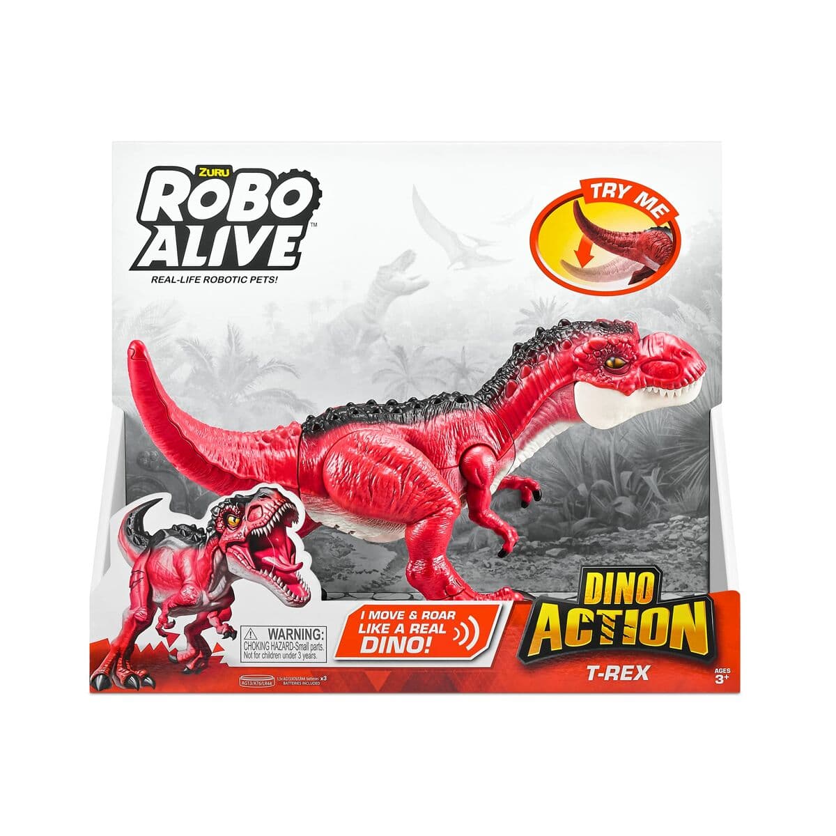 Dinosaurus Zuru Robo Alive: Dino Action T- Rex Rood Ledenpop - Image 2