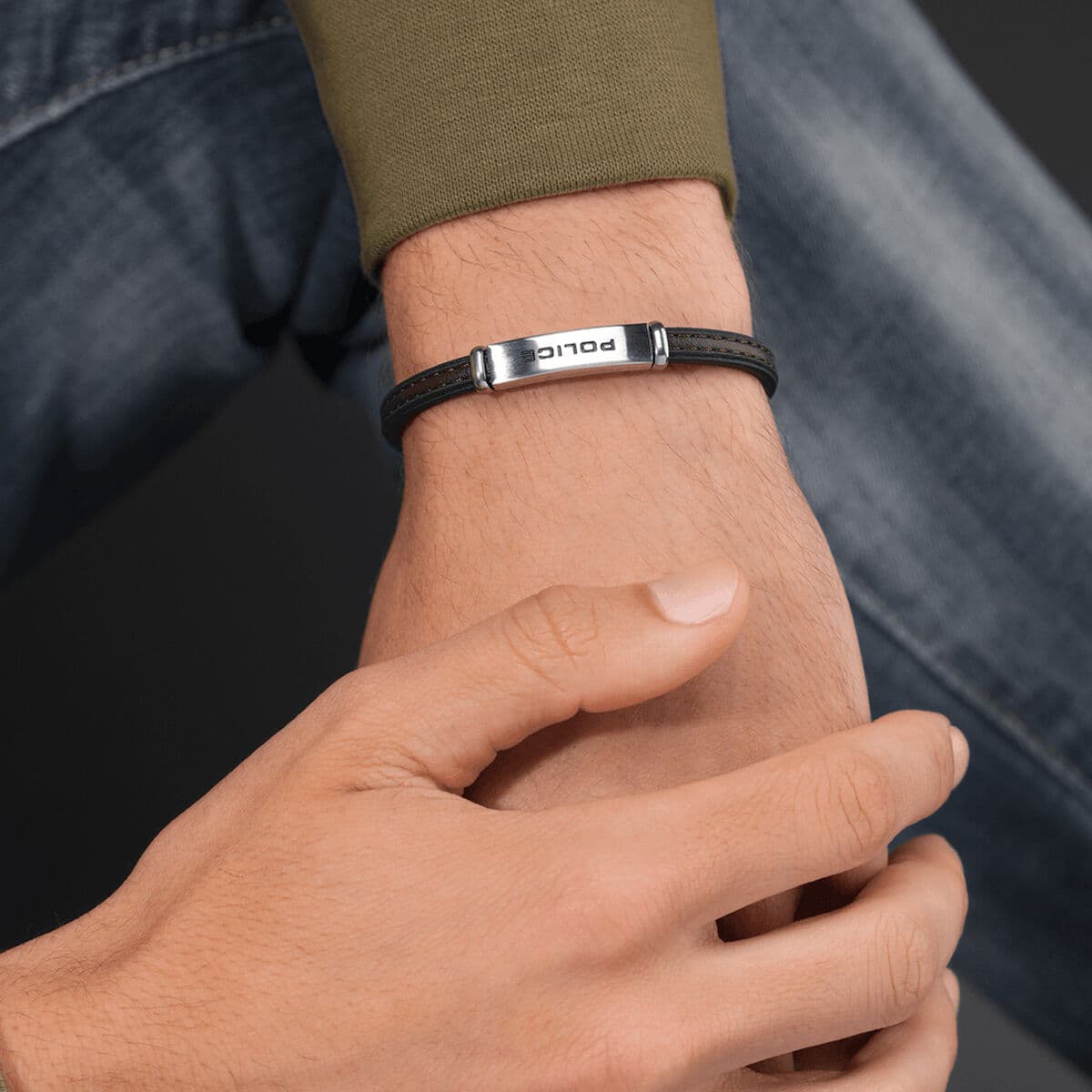 Bracelete masculino Police PEAGB0079202 Aço inoxidável Preto - Image 4