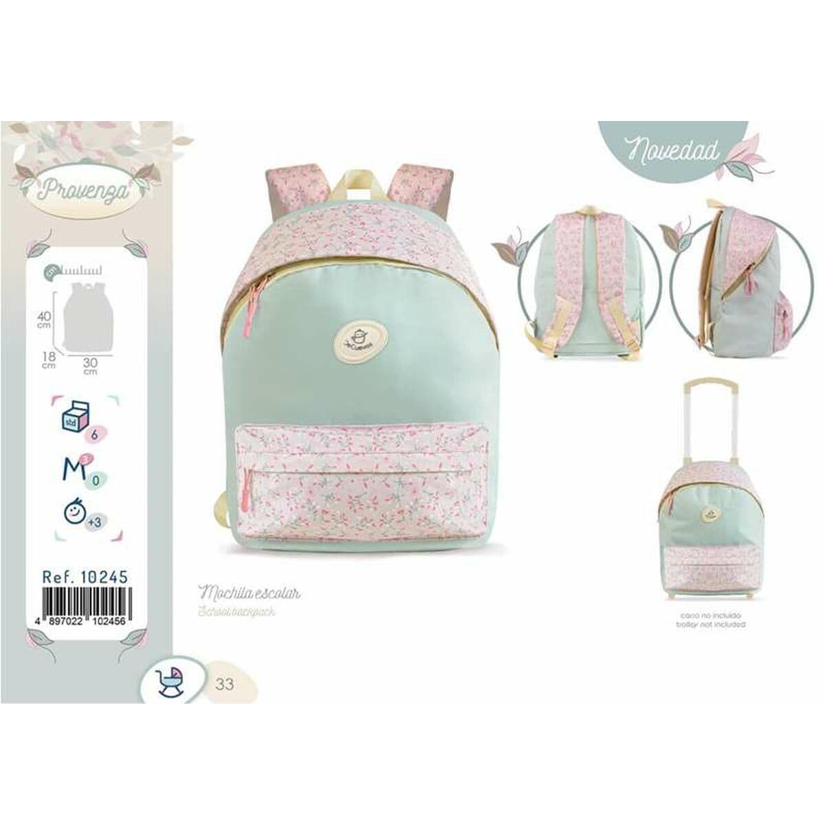 Schulrucksack Decuevas Provenza 40 x 18 x 30 cm - Image 8