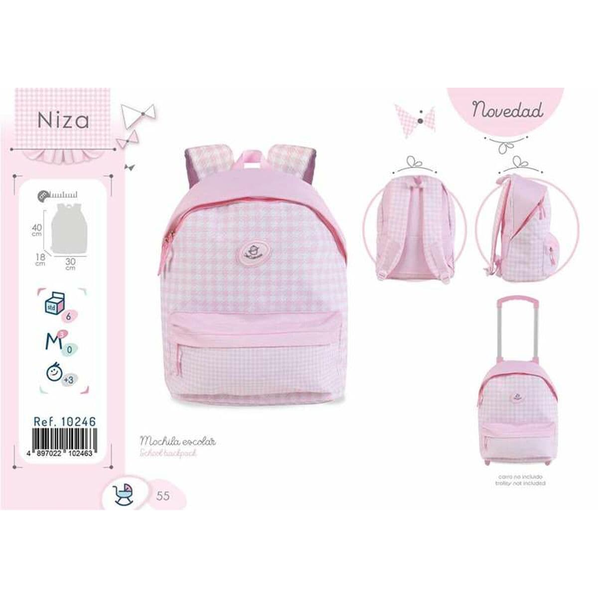 Mochila Escolar Decuevas 40 x 30 x 18 cm Rosa - Image 7