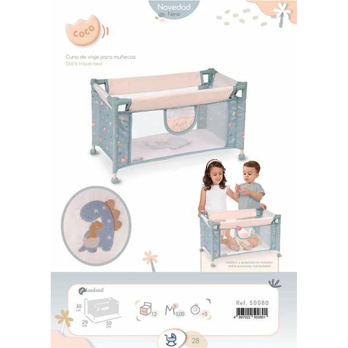 Culla da Viaggio Decuevas Coco 50 x 29 x 30 cm Azzurro - Image 6