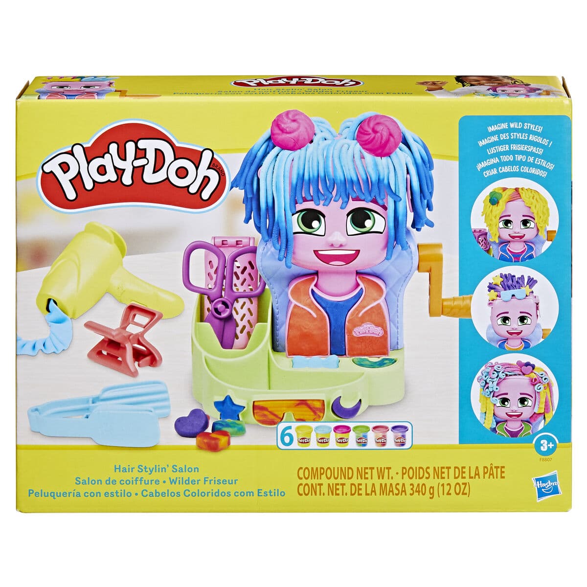 Pâte à modeler en argile Play-Doh Playdoh Multicouleur Accessoires 6 Pots Coiffure (1 Unité) - Image 6