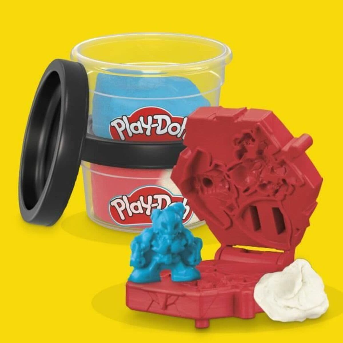 Jogo de Plasticina Play-Doh Capitán América Set Stamper Shield Multicolor - Image 6