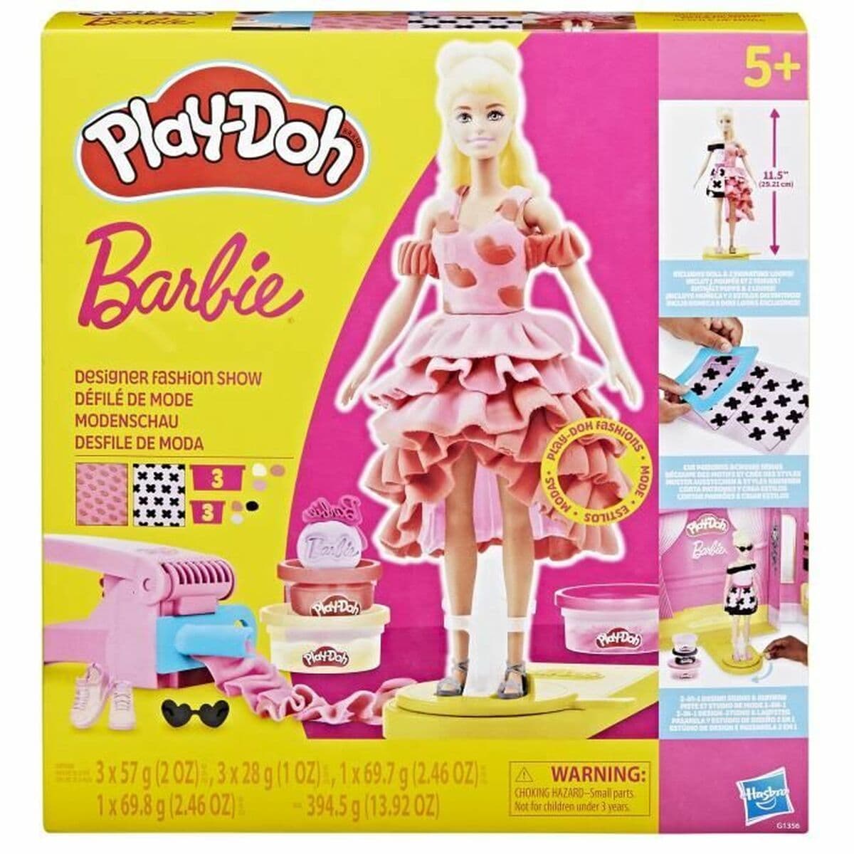 Juego de Plastilina Play-Doh Barbie Designer Fashion Show Multicolor