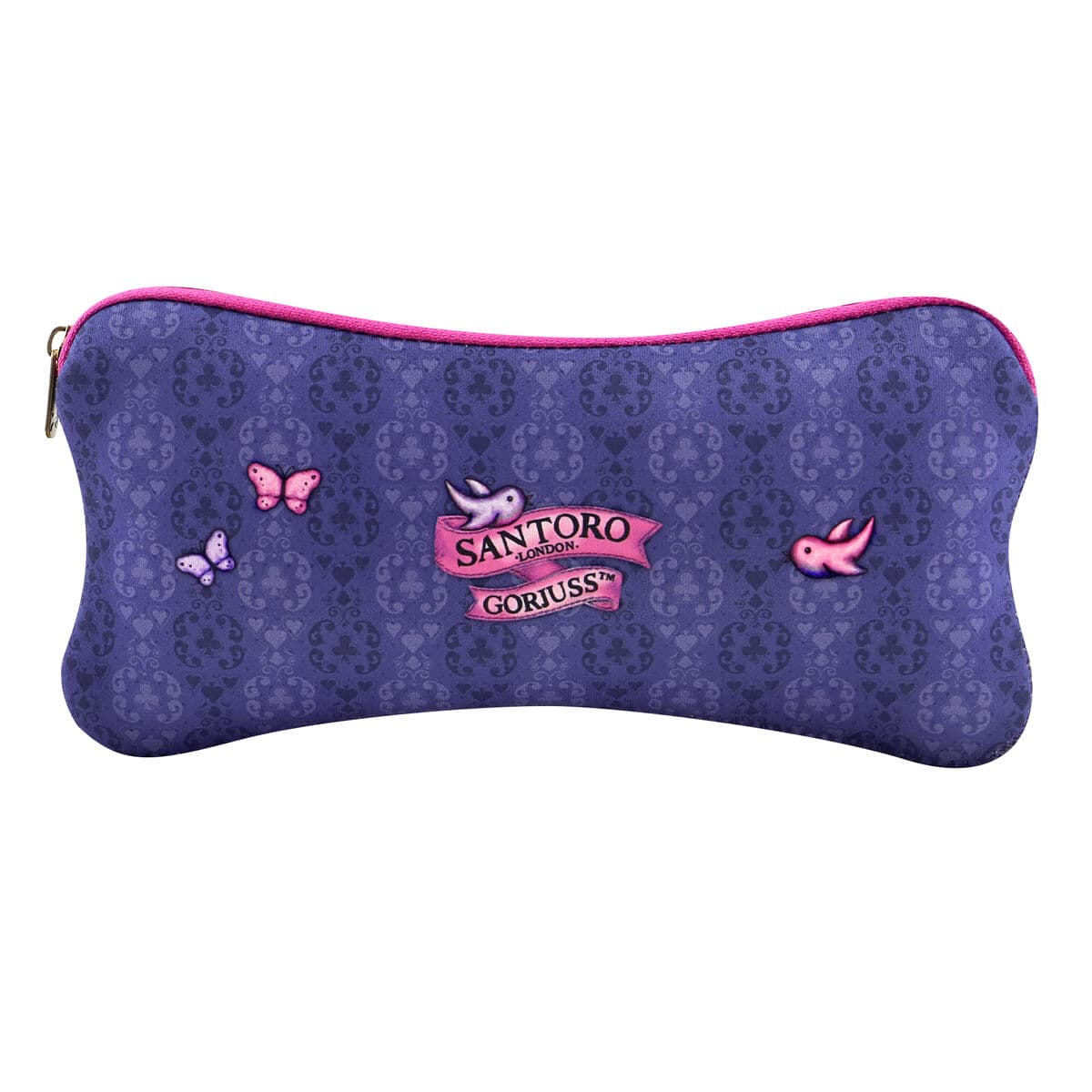 Estuche Escolar Gorjuss Cheshire cat Morado (22 x 11.3 x 1 cm) - Image 2