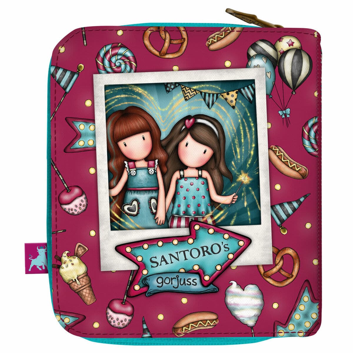 Cartera Gorjuss Fireworks Granate 10 x 12 x 3 cm - Image 2