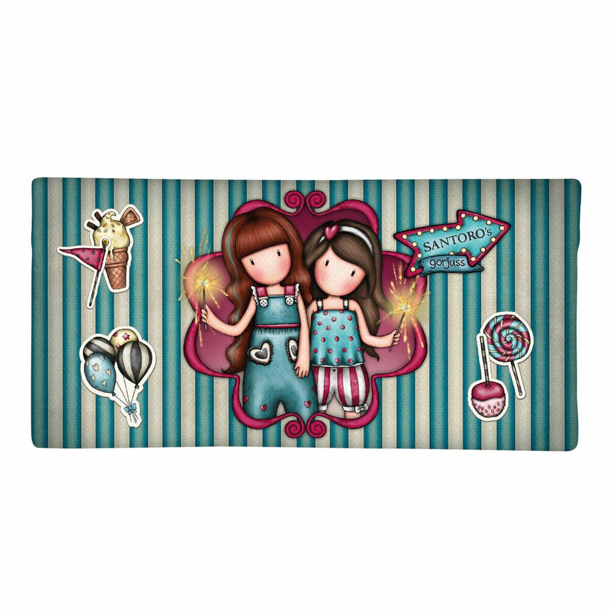 Estuche Escolar Gorjuss Fireworks Granate (22 x 11 x 1.5 cm) - Image 2