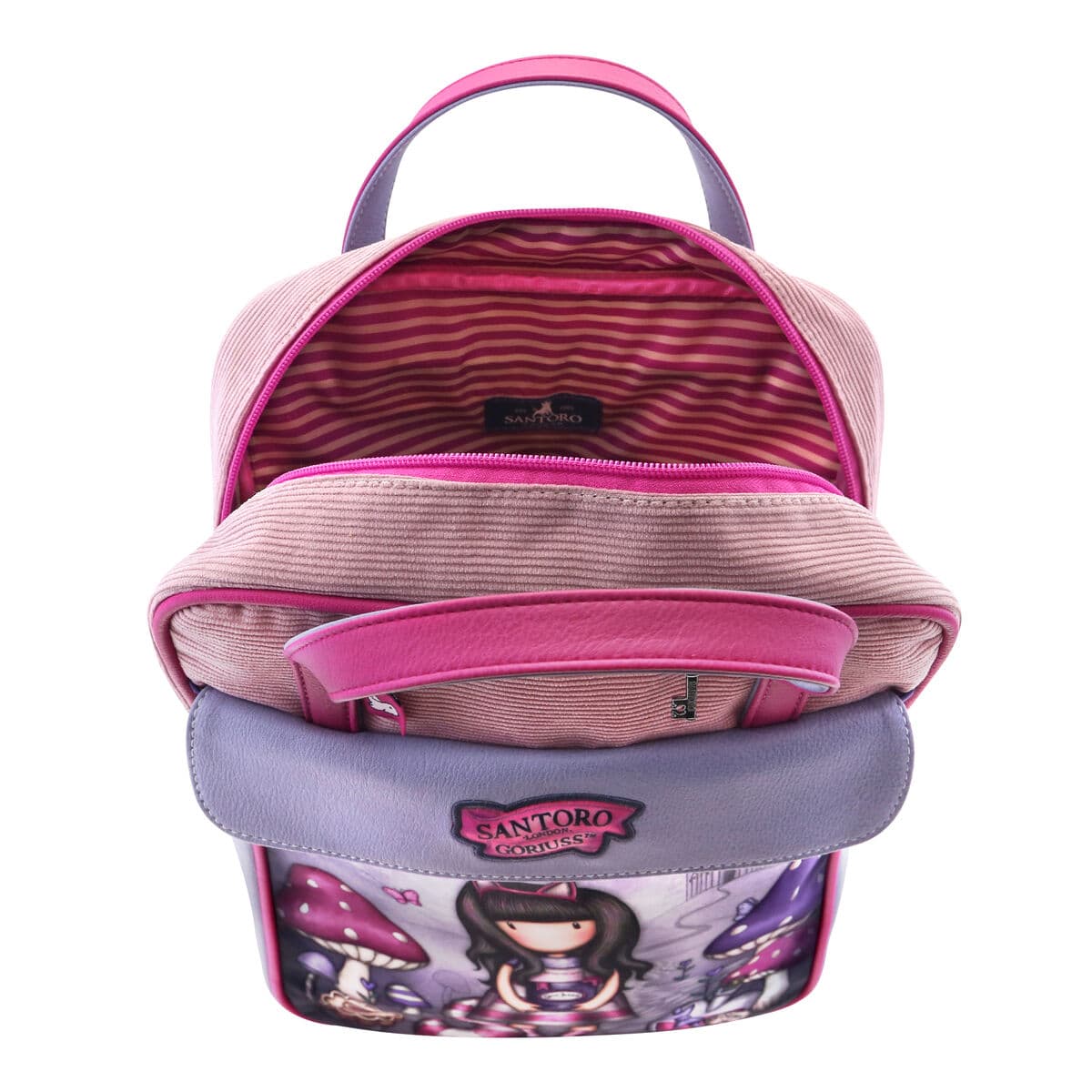 Sac à dos Gorjuss Cheshire cat Rose Violet (27 x 10 x 37 cm) - Image 2