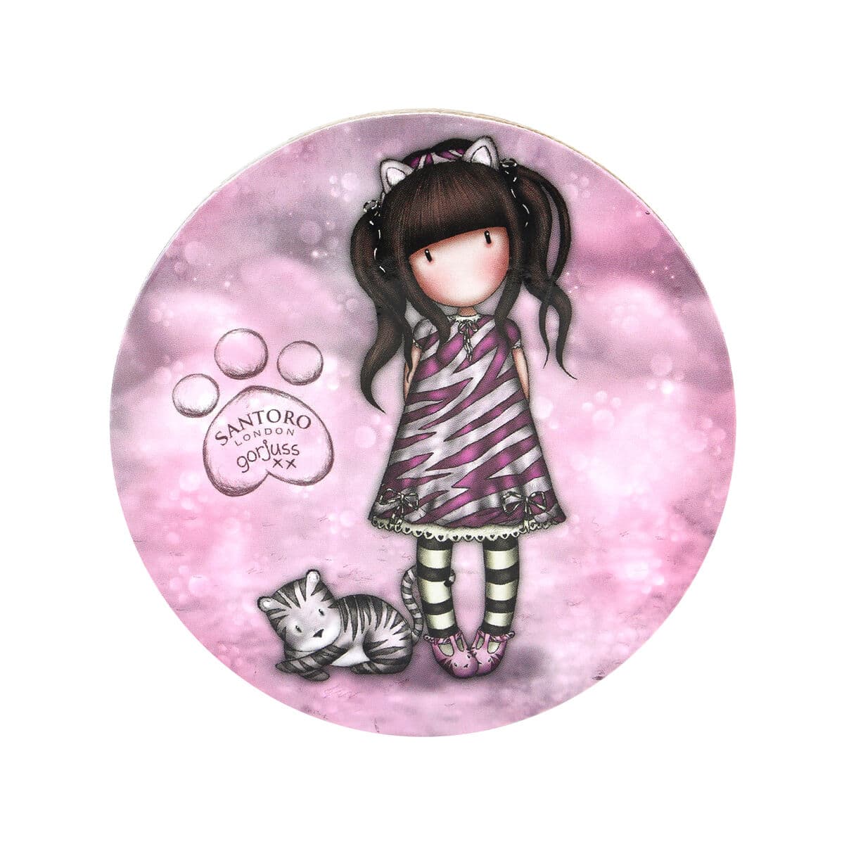 Kopp med assiett Gorjuss Ruby wild Grå Keramik Underlägg Koppar - Image 3